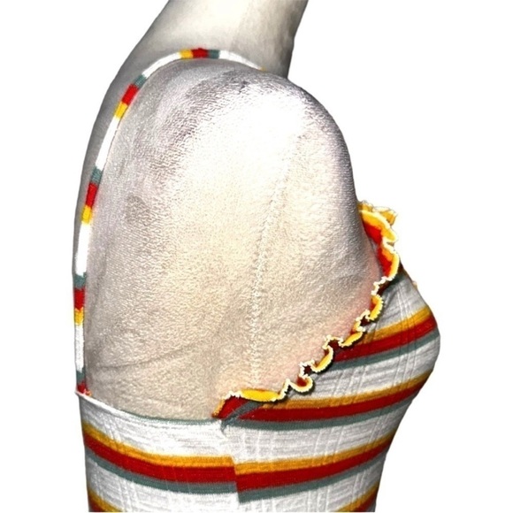 Zara ribbed bodycon striped midi dress | Size Small - Picture 9 of 12